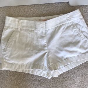 JCrew white chino shorts 3 inch